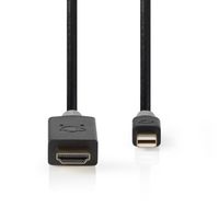 Nedis Mini DisplayPort-Kabel | Mini-DisplayPort Male naar HDMI | 48 Gbps | 2 m | 1 stuks - CCBW37604AT20 CCBW37604AT20 - thumbnail