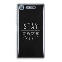 Stay true: Sony Xperia XZ1 Transparant Hoesje