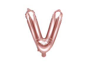 Folieballon V Rose Goud 35 cm