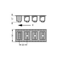 WAGO 250-205/353-604/997-405 Veerkrachtklemblok 1.50 mm² Aantal polen 5 Zwart 160 stuk(s)