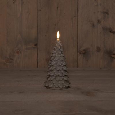 B.O.T. 3D Wick Taupe Christmas Tree Wax 9,5X20 cm - Annas collection