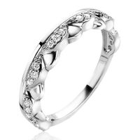 Zinzi ZIR2034 Ring Waves zilver Maat 56 - thumbnail