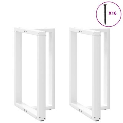 Bartafelpoten 2 st T-vormig 60x35x(90-91) cm staal wit