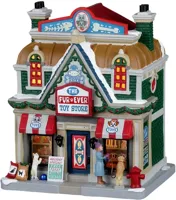 Lemax the fur-ever toy store verlicht kersthuisje Caddington Village 2023