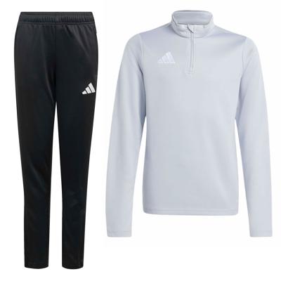 adidas Entrada 26 Trainingspak 1/4-Zip Kids Grijs Zwart