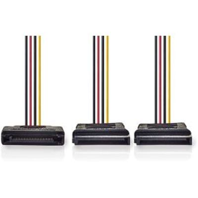 Nedis Interne Voedingskabel SATA 15-Pins Male 2x SATA 15-Pins Female 0.15 m