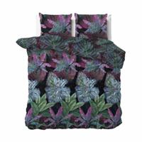 Dekbedovertrek Velvet Elora - Eenpersoons (140x220 cm) - Meerkleurig Microvezel - Dessin: Bloemen, Natuur - Manilla - Dekbed-Discounter.nl