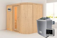 Karibu | Titania 4 Sauna | Energiesparende Deur | Biokachel 9 kW Externe Bediening