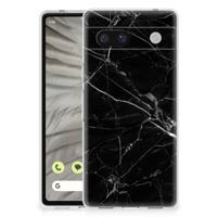 Google Pixel 7A | TPU | Siliconen hoesje | Marmer Zwart - Origineel Cadeau Vader