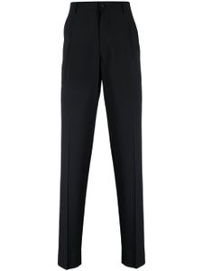 Giorgio Armani pantalon de costume en laine vierge à plis marqués - Bleu