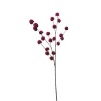 Roberts Collection Kunsttak pompom bordeaux 100cm