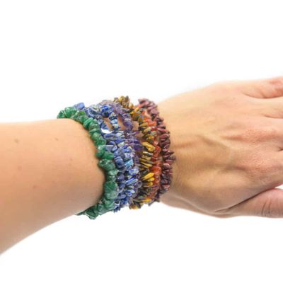 7 Chakra Splitstenen Armband Set
