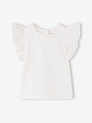 T-shirt babymeisje korte mouwen wit
