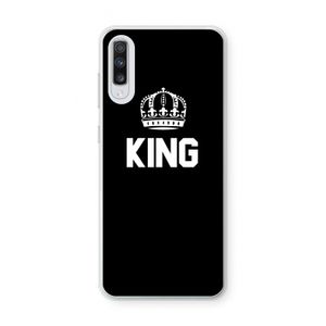 King zwart: Samsung Galaxy A70 Transparant Hoesje