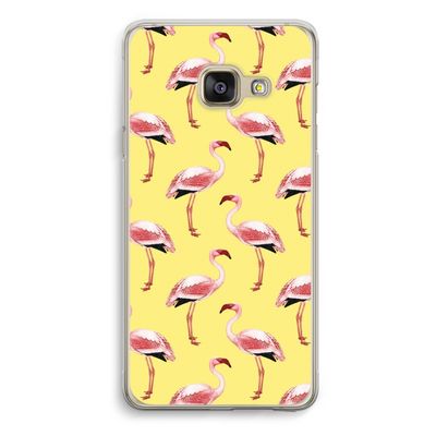 Flamingo's geel: Samsung Galaxy A3 (2016) Transparant Hoesje
