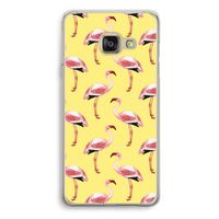 Flamingo's geel: Samsung Galaxy A3 (2016) Transparant Hoesje