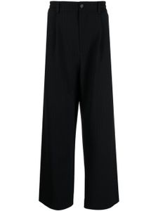 STUDIO TOMBOY pantalon droit à rayures - Noir