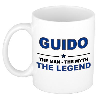 Guido cadeau mok - man myth legend - naam koffiemok - 300 ml - collega - vaderdag Guido cadeau mok - man myth legend - naam koffiemok - 300 ml - collega - vaderdag