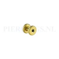 Tunnel goud kleur 4 mm 4 mm