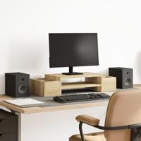 Monitorstandaard met opbergruimte 70x27x15 cm hout sonoma eiken