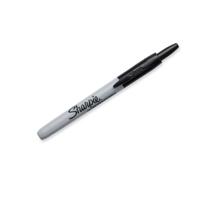 Permanente markeerstift Sharpie Fine Intrekbaar Zwart 12 Stuks