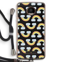 Regenboog: Motorola Moto Z Force Transparant Hoesje met koord