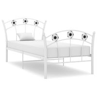 Bedframe met voetbaldesign metaal wit 90x200 cm - thumbnail