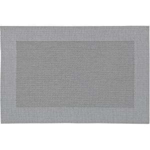 Placemats - 1x stuks - zilverkleurig - 45 x 30 cm - gevlochten - onderlegger