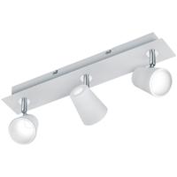 LED Plafondspot 18W 3000K Warm Wit | 3-lichts Rechthoek Mat Wit Aluminium