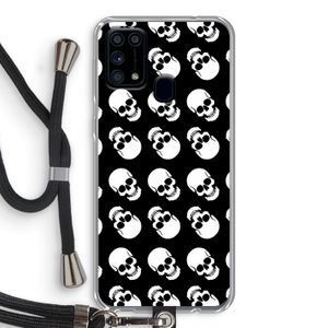 Musketon Skulls: Samsung Galaxy M31 Transparant Hoesje met koord