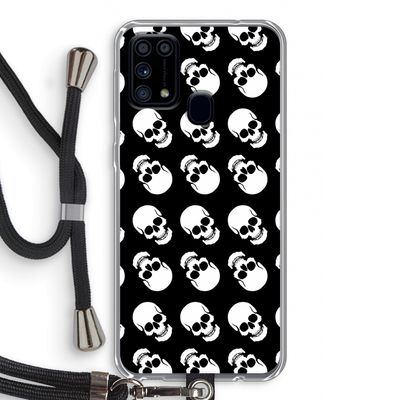 Musketon Skulls: Samsung Galaxy M31 Transparant Hoesje met koord