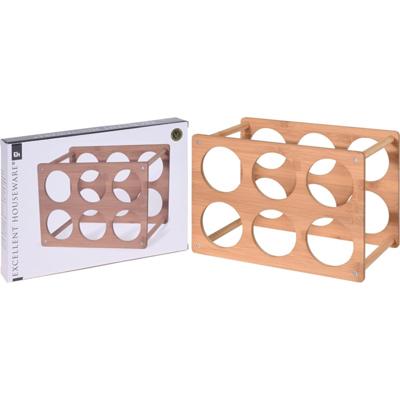 Excellent Houseware Wijnrek bamboe voor 6 flessen