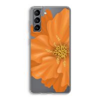 Orange Ellila flower: Samsung Galaxy S21 Transparant Hoesje