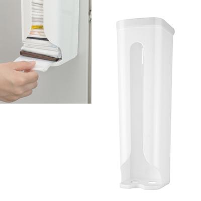 Muur opknoping draagbare opslag keuken vuilnis organisator opslag rekken plastic zakken vak (wit)