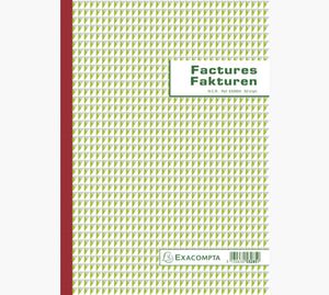 Exacompta factuurboek, ft 21 x 29,7 cm, tweetalig, tripli (50 x 3 vel)