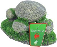 Boon Ornament Keien Met Mos 13x8x7 cm - Realistische Polyresin Aquarium Decoratie - thumbnail