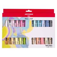 Bruynzeel Amsterdam standard series acrylverf zachte kleuren set 20ml, 24dlg.