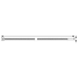 HellermannTyton 138-00034 UB270C-N-PA66-NA Kabelbinder 270 mm 4.60 mm Natuur 100 stuk(s)