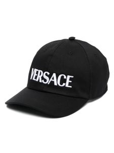 Versace casquette à logo brodé - Noir