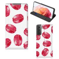 Samsung Galaxy S21 | Flip Style Cover | Pink Macarons