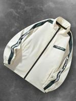 Bon&Bon Men's Colorblock Letter Print Windbreaker Jacket | White White / S