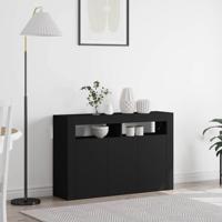 Dressoir Zwart 116 x 30 x 75 cm Bewerkt hout
