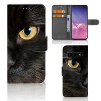 Samsung Galaxy S10 | Telefoonhoesje | Met pasjeshouder | Zwarte Kat Samsung Galaxy S10 | Telefoonhoesje | Met pasjeshouder | Zwarte Kat