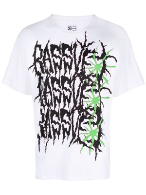 RASSVET t-shirt en coton à imprimé graphique - Blanc