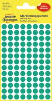 Avery Ronde etiketten diameter 8 mm, groen, 416 stuks