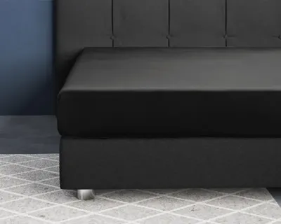 Primaviera Deluxe Satijnen Hoeslaken Zwart 90 x 220 cm