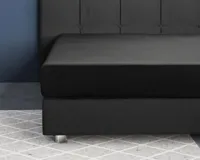 Primaviera Deluxe Satijnen Hoeslaken Zwart 90 x 220 cm