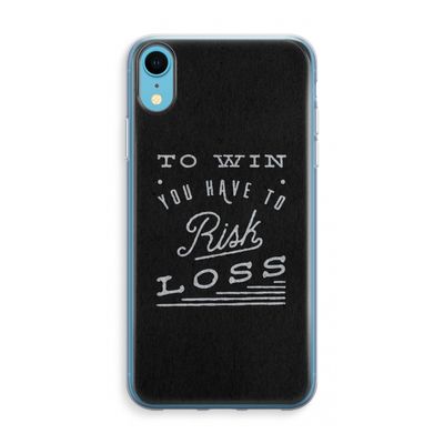 Risk loss: iPhone XR Transparant Hoesje