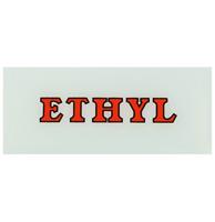 Ethyl Ad-Glass Voor Benzinepomp Rode Letters 26 x 11 cm Ethyl Ad-Glass Voor Benzinepomp Rode Letters 26 x 11 cm