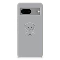 Google Pixel 7 Telefoonhoesje met Naam Grijs Baby Olifant